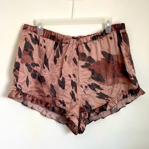 Express Sleepwear Silky Animal Print Pajama Shorts